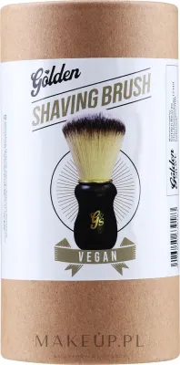 Помазок для бритья Golden Beards Shaving Brush, синтетический ворс, ручка из бука, 1 шт