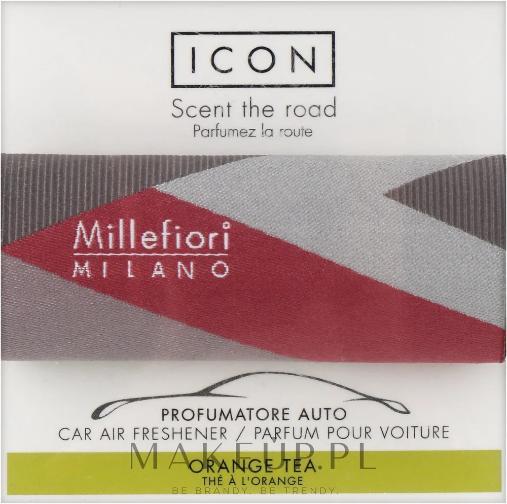 Ароматизатор для автомобиля Millefiori Milano Icon Textil Geometric Orange Tea, апельсин и чай, 1 шт
