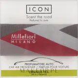 Ароматизатор для автомобиля Millefiori Milano Icon Textil Geometric Orange Tea, апельсин и чай, 1 шт — фото 1