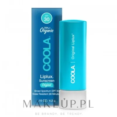 Бальзам для губ Coola Original Liplux Lip Balm SPF30 с защитой SPF 30, придающий губам цвет