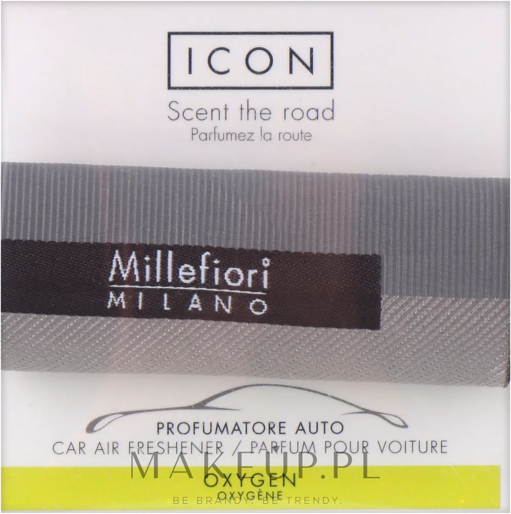 Ароматизатор для автомобиля Millefiori Milano Icon Oxygen Textile Geometric, текстильный, кедрово-хвойные ноты, 1 шт