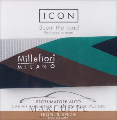 Ароматизатор для автомобиля Millefiori Milano Icon Textile Geometric Лес и пряности, с клипсой, 1 шт
