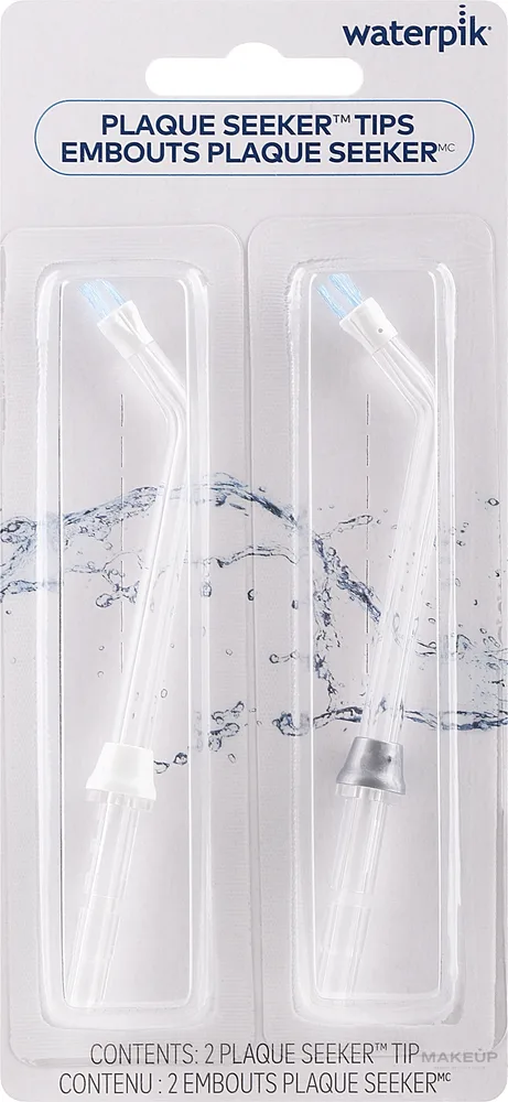 Насадка для ирригатора Waterpik PS-100E для удаления зубного налёта, белая и серая, 2 шт