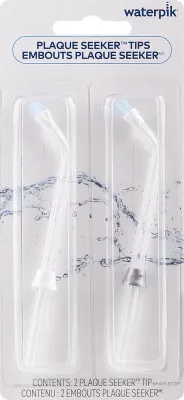 Насадка для ирригатора Waterpik PS-100E для удаления зубного налёта, белая и серая, 2 шт