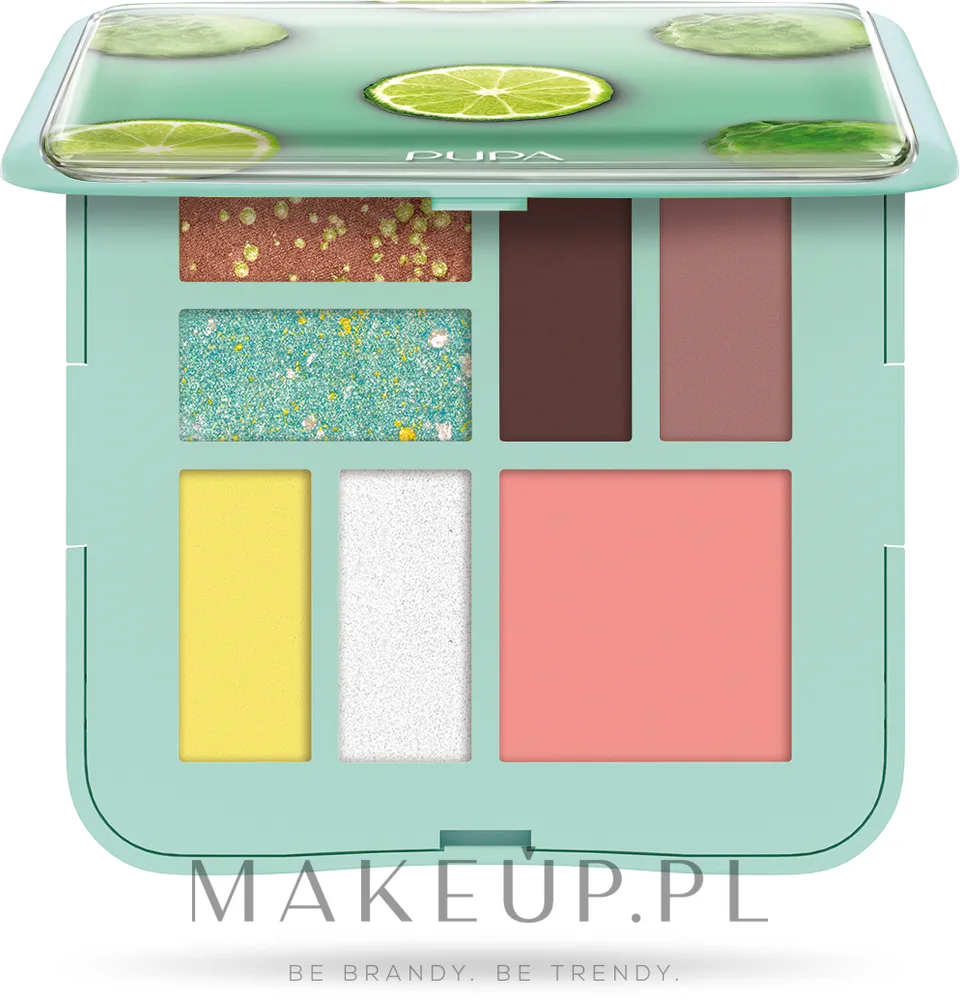 Палетка для макияжа лица и глаз Pupa Palette S с зеркалом, оттенок 009 - Green Lime