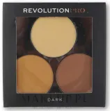 Makeup Revolution Zestaw do konturowania - Палетка для контурирования Revolution Pro Refill Contour Pack, три оттенка, для магнитных палеток, 3 шт. по 2 г, оттенок Dark — фото 1