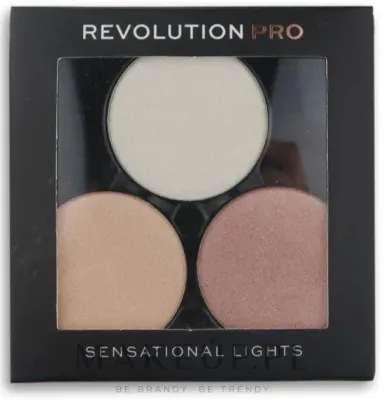 Makeup Revolution Rozświetlacz - Хайлайтер для лица Revolution Pro Refill Highlighter Pack Burning сменные блоки, 3 оттенка, 3 шт. по 2 г