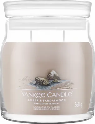 Свеча Yankee Candle Signature Amber & Sandalwood / Амбра и сандал, 2 фитиля, 368 г