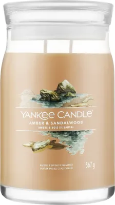 Свеча Yankee Candle Signature Amber & Sandalwood / Амбра и сандал, 2 фитиля, 567 г