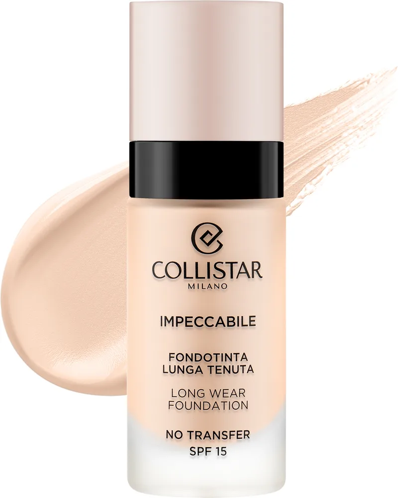Тональная основа Collistar Impeccabile Long Wear No Transfer стойкая матирующая веганская SPF 15, 30 мл, оттенок 2R - Rosy Beige