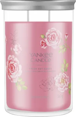 Свеча ароматическая Yankee Candle Signature Fresh Cut Roses в стеклянной банке, 2 фитиля, 567 г