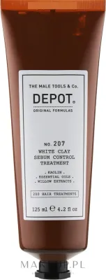 Белая глина для волос Depot 207 White Clay Sebum Control Treatment для контроля кожного сала, 125 мл