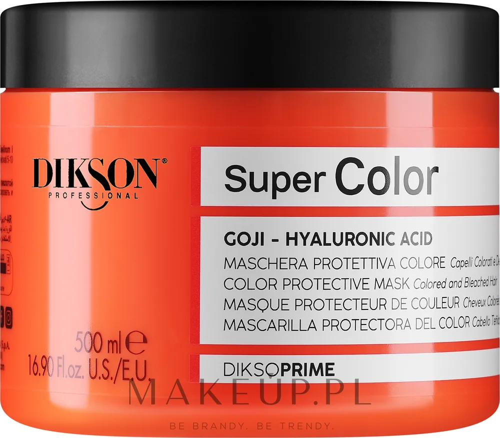 Маска для окрашенных волос Dikson Super Color защита цвета, ягоды годжи, рисовый протеин, гиалуроновая кислота