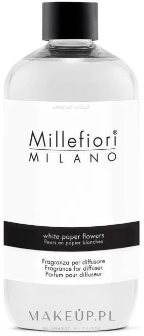 Сменный блок для аромадиффузора Millefiori Milano Natural White Paper Flowers Diffuser Refill 250 мл