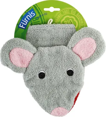 Мочалка-кукла на руку детская Fuernis Wash Glove Big Мышка Мона, 1 шт