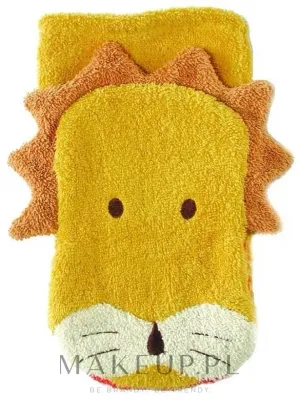 Мочалка-кукла детская Fuernis Wash Glove Big «Лев Людвиг», из органического хлопка, 1 шт
