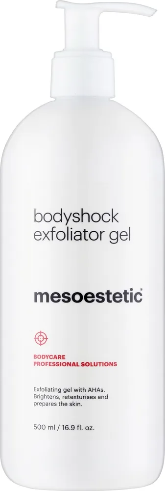 Mesoestetic Bodyshock гель для тела отшелушивающий 500 мл, Exfoliator Gel, химический пилинг с молочной кислотой