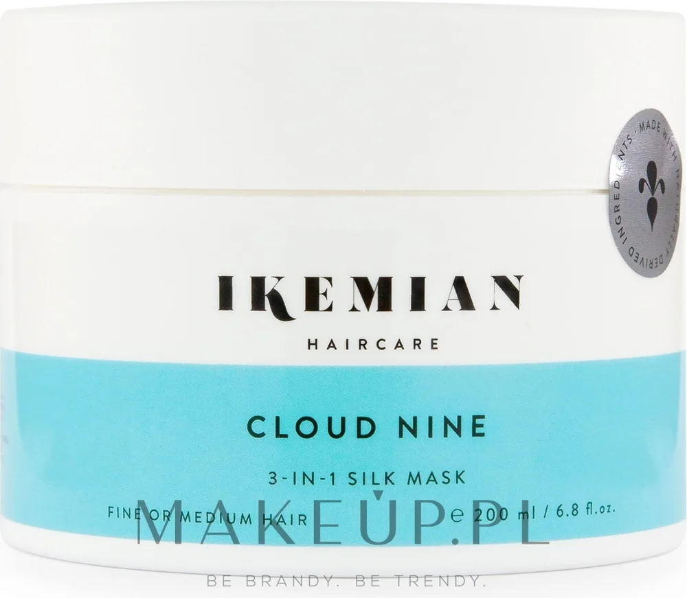 Маска для волос Ikemian Cloud Nine шёлковая 3-в-1, аргановое масло, какао, кофеин, мате, витамин C, 200 мл