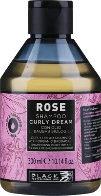 Шампунь для волос Black Professional Line Rose Shampoo Curly Dream для кудрявых волос, с маслом баобаба, 1000 мл