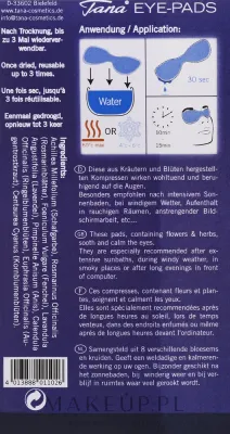 Компрессы для глаз Tana Cosmetics Herbal Eye Pads травяные, успокаивающие, 3 шт