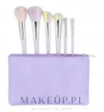 Набор кистей для макияжа ILU Basic Mu Unicorn Makeup Brush 6 шт. фиолетовый с сумкой — фото 1