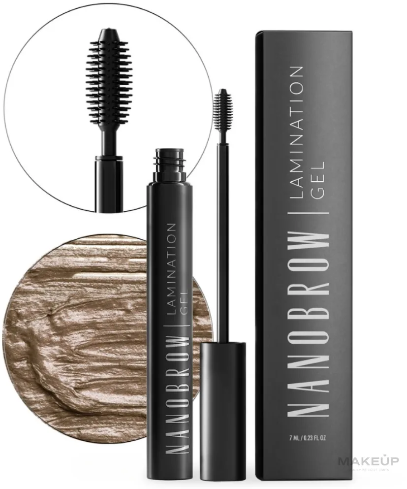 Гель для ламинирования бровей Nanobrow Lamination Gel с силиконовым аппликатором, до 24 часов фиксации, 7 мл, оттенок Beige