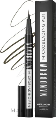 Карандаш для бровей Nanobrow Microblading Pen с ультратонким наконечником, стойкий, 1 мл, оттенок Dark Brown