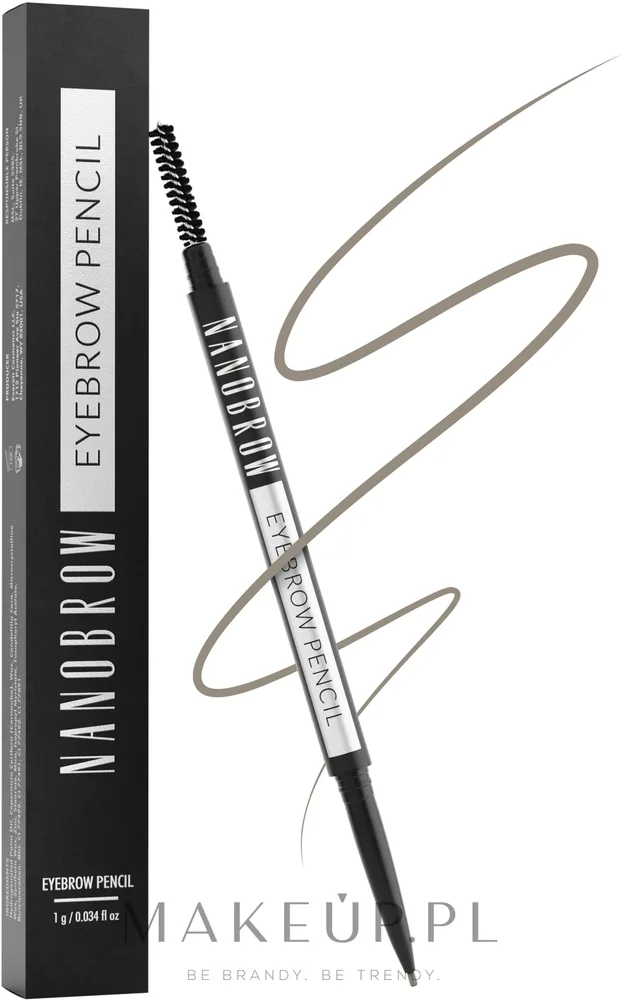 Карандаш для бровей Nanobrow Eyebrow Pencil двусторонний, с щёточкой для растушёвки, 1 г, оттенок Blonde