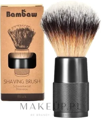 Помазок для бритья Bambaw Shaving Brush Black с нейлоновым ворсом, чёрный, 1 шт