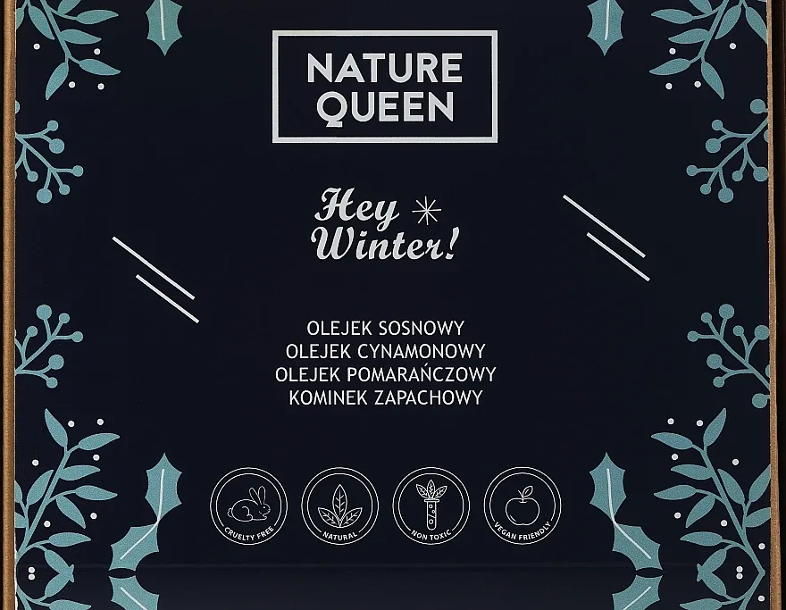 Набор эфирных масел Nature Queen Hey Winter сосны, апельсина и корицы 3 x 10 мл и аромалампа