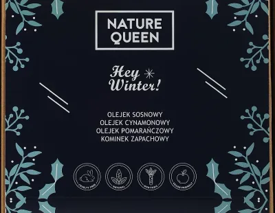 Набор эфирных масел Nature Queen Hey Winter сосны, апельсина и корицы 3 x 10 мл и аромалампа