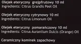 Набор эфирных масел Nature Queen Warm & Calm лимона, апельсина и грейпфрута 3 x 10 мл и аромалампа — фото 3
