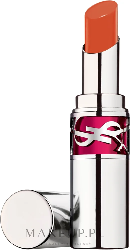 Yves Saint Laurent Pomadka z balsamem do ust o podwójnym działaniu pielęgnacyjnym i promiennym kolorze - Помада-бальзам для губ YSL Rouge Volupte Candy Glaze глянцевая, оттенок 8 - Delight Chili