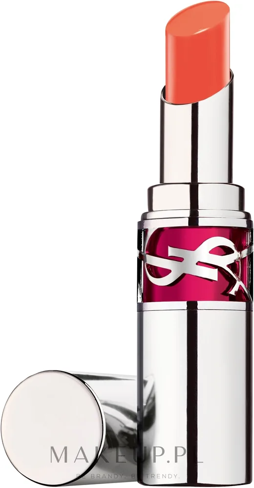 Yves Saint Laurent Pomadka z balsamem do ust o podwójnym działaniu pielęgnacyjnym i promiennym kolorze - Помада-бальзам для губ YSL Rouge Volupte Candy Glaze глянцевая, оттенок 12 - Tasty Coral