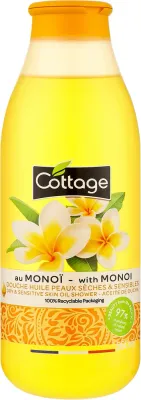 Cottage гель-масло для душа питательный Цветок монои Monoi Oil Shower 560 мл, масло для душа и ванны