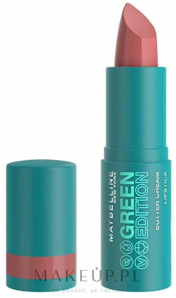 Maybelline New York Szminka - Помада для губ Maybelline Green Edition Butter Cream кремовая, оттенок 004 - Maple