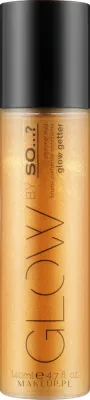So...? Glow by So мист для тела с шиммером Glow Getter 140 мл, сияющий спрей для тела и лица, хайлайтер для тела с ароматом ванили