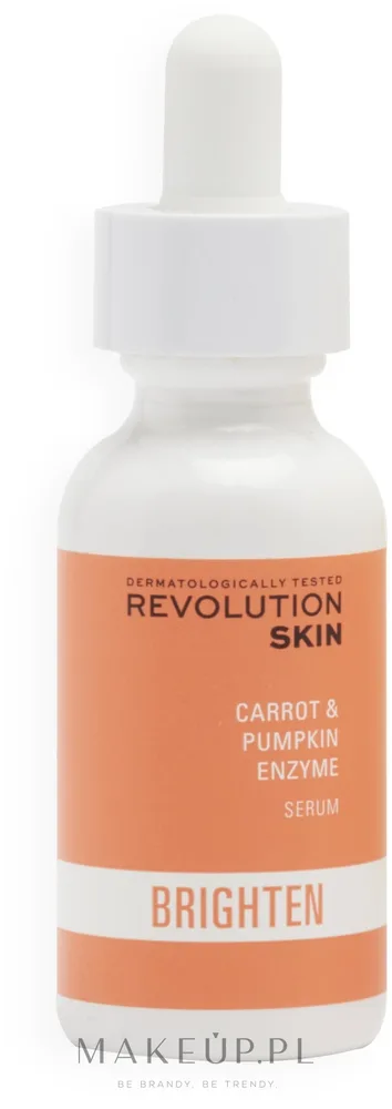 Сыворотка для лица Revolution Skin Brighten с тыквенными ферментами и морковью для сияния 30 мл