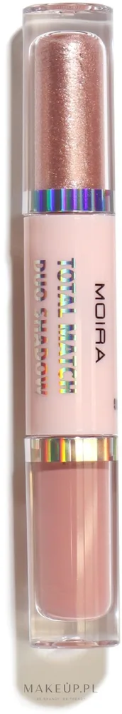 Тени для век Moira Liquid Eyeshadow Total Match Duo жидкие, двойные, перламутровый и матовый оттенки, 3 г, оттенок 002 - Peaches And Cream