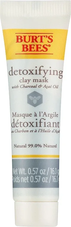 Детоксицирующая глиняная маска для лица с углём и мёдом Burt's Bees Detoxifying Clay Mask