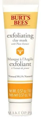Отшелушивающая глиняная маска для лица со сливой какаду Burt's Bees Exfoliating Clay Mask