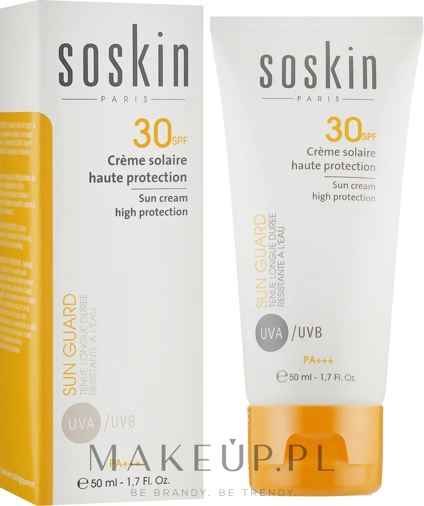 Крем солнцезащитный Soskin Sun Cream Very High Protection SPF30, SPF 30+