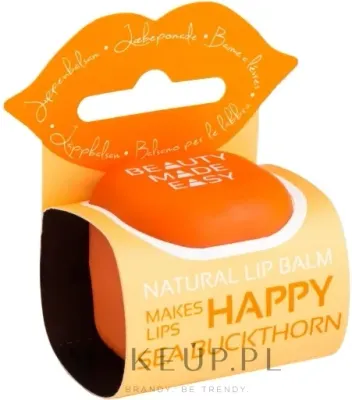 Beauty Made Easy Sea Buckthorn бальзам для губ с облепихой натуральный 6.8 г, с витамином E, маслом ши и пчелиным воском, в стике