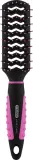 Мини-щётка для волос Titania Hair Care Skeleton Hair Brush 9 рядов чёрно-розовая — фото 1