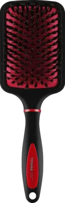 Прямоугольная щётка для волос Titania Paddle Brush чёрно-розовая