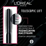 Тушь для ресниц L'Oreal Paris Telescopic Lift Mascara удлиняющая, с двусторонней щёточкой, оттенок Black — фото 6