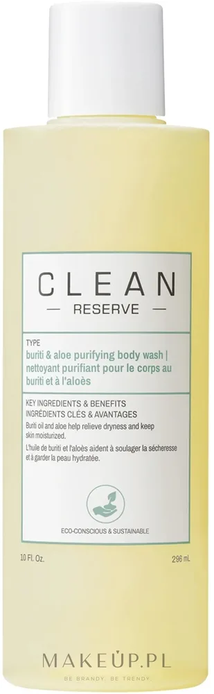 Очищающий гель для душа Clean Reserve Buriti & Aloe с алоэ, 296 мл