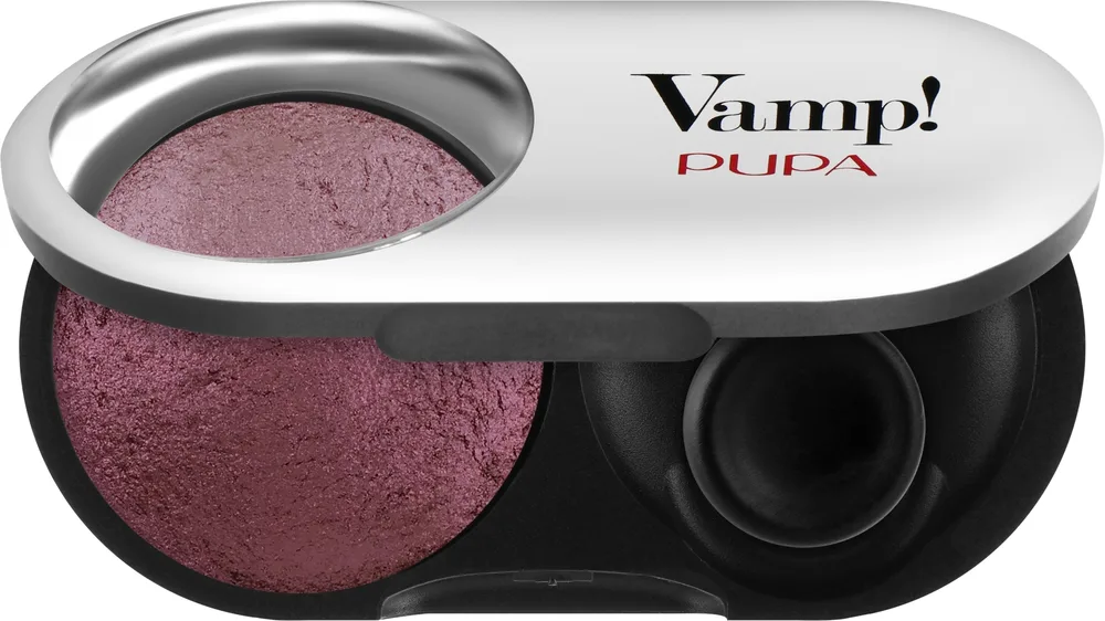 Тени для век Pupa Vamp! Eyeshadow блестящие, оттенок Deep Plum Wet and Dry