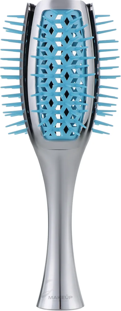 Щётка для укладки волос Janeke Vented Curvy Tulip Brush серебристо-бирюзовая