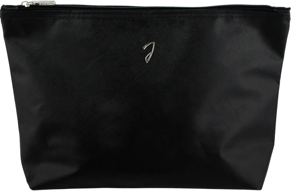 Косметичка Janeke Black Pouch Large экокожа черная большая 31,5х18х8,5 см